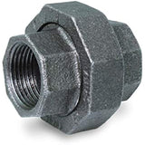 SUPPLY GIANT CNVO0336 1-1/4" Black Malleable Iron Straight Union for 150 lb Applications with Female Threaded Connects, 1-1/4