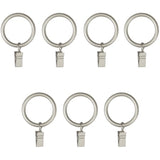 Umbra Cappa Clip Curtain Rings – Large Curtain Rings with Metal Clips for 1 Inch Curtain Rods, Set of 7, Nickel