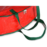 Christmas Wreath Storage Bag - 24" X 7" - Durable Tarp Material, Zippered, Reinforced Handle and Easy to Slip The Wreath in and Out. Protect Your Holiday Wreath from Dust, Insects, and Moisture.�