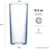 Luminarc, Clear Rika 16-Piece Assorted Glassware Set, 15.5 oz./11.5-oz