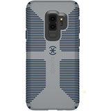 Speck Products Compatible Phone Case for Samsung Galaxy S9 Plus, Candyshell Grip Case, Gravel Grey/Deep Sea Blue