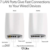 NETGEAR Orbi Tri-band Whole Home Mesh WiFi System with 3Gbps Speed (RBK50) – Router & Extender Replacement Covers Up to 5,000 sq. ft., 2-Pack Includes 1 Router & 1 Satellite White