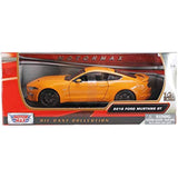 2018 Ford Mustang GT 5.0 Orange with Black Wheels 1/24 Diecast Model Car by Motormax 79352or
