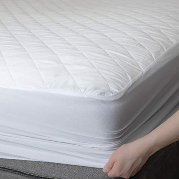 Quilted Mattress Pad - The Quilted Fabric is Comfortable and Thick Enough to Get a Restful Night Sleep. The Plush Mattress Topper Will Also Help Protect Your Mattress from Stains. (Queen)