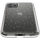 Speck iPhone 11 Pro Max Case - Presidio Clear + Glitter - Protective Ultra Thin Slim Hard Anti Scratch Cover, Clear/Gold Glitter (130027-5636)