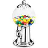 Le'raze Elegant Candy Dispenser, Gumball Machine with Silver Top. Holds Snack, Candy, Nuts, and Gumball's.