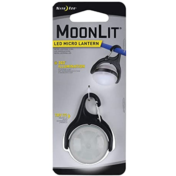 Nite Ize Moonlit LED Micro Lantern, Mini Swivel Light with Clip, White LED