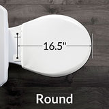 Mayfair 15EC 000 Removable Soft Toilet Seat that will Never Loosen, ROUND - Premium Hinge, White