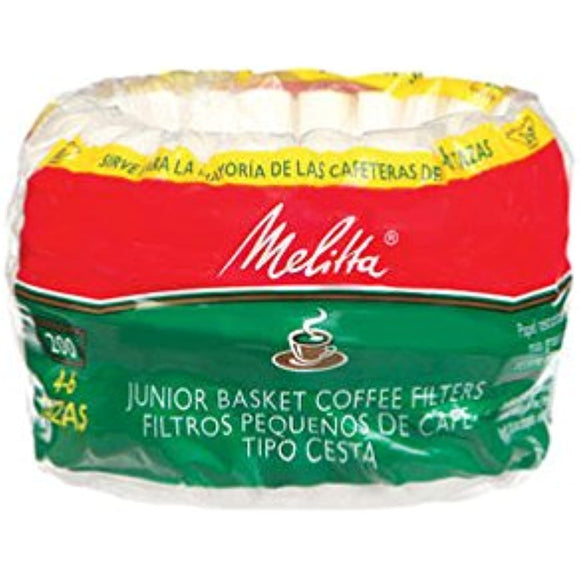 Melitta 62914 4-6 Cup White Paper Basket Coffee Filters 200 Count