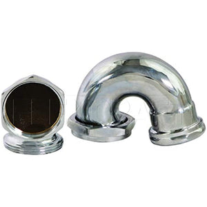 Highcraft 33536 LA Pattern Trap for Tubular Drain Applications 1-1/2 in. IPS x 1-1/4 in, Brass, Chrome Plated, 1-1/2" 1-1/4" No Cleanout