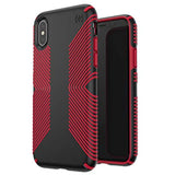 Speck Products Presidio Grip iPhone Xs/iPhone X Case, Black/Dark Poppy Red