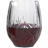 Elegant Stemless Wine Glasses (Set of 4) for Red or White Wine…