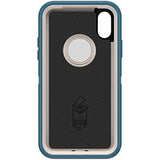 OtterBox DEFENDER SERIES SCREENLESS EDITION Case for iPhone Xs & iPhone X - Retail Packaging - BIG SUR (PALE BEIGE/CORSAIR)