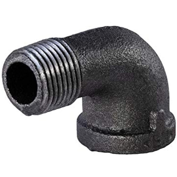 SUPPLY GIANT CNTO0112 1-1/2'' 90 Degree Street Malleable Iron Fitting For High Pressures with Black Finish, 1-1/2