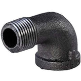 SUPPLY GIANT CNTO0112 1-1/2'' 90 Degree Street Malleable Iron Fitting For High Pressures with Black Finish, 1-1/2"