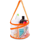 Bathroom Personal Organizer - 8" X 6" - Three Large Compartments to Organize Your Bathroom Accessories. The Shower Caddy Features a Drainage Hole and Carry Handle for Easy Transport. (Orange)