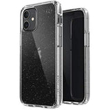 Speck Products Presidio Perfect-Clear + Glitter iPhone 12 Mini Case, Clear with Gold Glitter/Clear