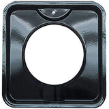 Range Kleen P400 Black Porcelain Square Style I Gas Drip Pan 7.75 Inches