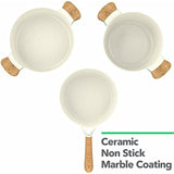 Vremi 8 Piece Ceramic Nonstick Cookware Set - Induction Stovetop Compatible Dishwasher Safe Non Stick Pots with Lids and Frying Pans - Dutch Oven Pot Fry Pan Sets Serving - PTFE PFOA Free - Green