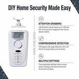 SABRE HS-MSA Loud dB Siren and 120 Degree Wide Angle Detection-DIY Easy Installation Wireless Motion Sensor Home Security Burglar Alarm, White