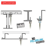 Everflow Sammys 8031925-25 DST 2.0 1/2 Inch Screw Vertical Threaded Rod Anchor Designed for Steel Structure, Steel with Electro-Zinc, Corrosion Resistance, 1/4-14 x 2 Inch Screw Length (pack of 25)