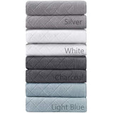 Enchante Home 6 Piece 100% Turkish Cotton Luxury Towel Set for Home, Spa & Bathroom - Quality Soft & Absorbent - Hand, Wash & Bath Towels, Jacquard, Fancy Gracious Design (Gray, 2 Bath Sheet)