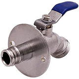 Midline Valve 3387XJS Sillcock Hose Bibb with Oversized Flange 1/2 in. PEX A Inlet x 3/4 in. MHT Outlet, Chrome Plated Brass