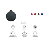 Logitech UE Roll Volcano Black Wireless Water/Shockproof Bluetooth Speaker - (Renewed)