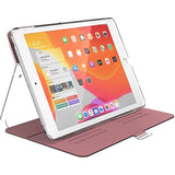 Speck Products BalanceFolio iPad Clear 10.2 Inch Case and Stand (2019), Rose Gold Woven Metallic/Clear