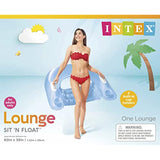 Intex Sit N Float Inflatable Lounge, 60" X 39", 1 Pack (Colors May Vary)