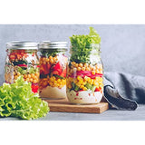 16oz Glass Mason Jars with lids Set of 6- wide mouth - Airtight Band + Marker & Labels - Canning Jars with Lids, Ideal for candle jars, Spice Jars, Wedding Favors, Meal Prep, Jelly Jar, Jam, Honey,