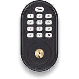 Yale Real Living Electronic Push Button Deadbolt Fully Motorized with Zwave Technology, Oil-Rubbed Bronze