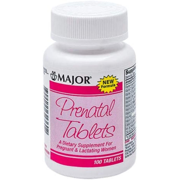 Major Prenatal Vitamins, 100 Tabs