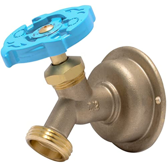 SharkBite 1/2 x 3/4 Inch MHT 45 Degree Hose Bibb, Multi Turn, Push To Connect Brass Plumbing Fitting, PEX Pipe, Copper, CPVC, PE-RT, HDPE, 24632LF