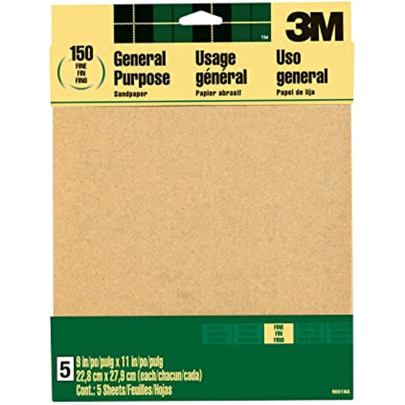 3M 9001NA-20-CC 9001 Sandpaper, Fine