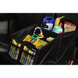 Back Seat Car Organizer - Neatly Organize Items While Traveling. Folds Flat for Easy Trunk Storage.