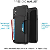Speck Products Presidio Wallet iPhone Xs/iPhone X Case, Black/Black