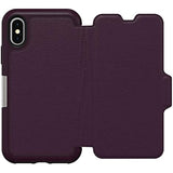 OTTERBOX Strada Series Case for iPhone Xs & iPhone X - Retail Packaging - Royal Blush (Winter Bloom/Cameo Rose)