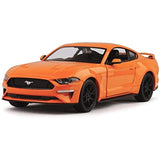 2018 Ford Mustang GT 5.0 Orange with Black Wheels 1/24 Diecast Model Car by Motormax 79352or