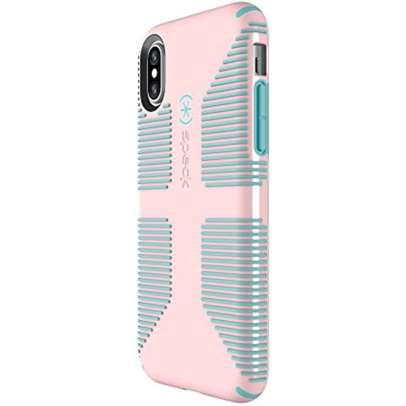 Speck Products CandyShell Grip Cell Phone Case for iPhone XS/iPhone X - Quartz Pink/River Blue