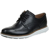 Cole Haan Men's Original Grand Shortwing Oxford Shoe, Black Leather/White, 13 Medium US