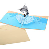 Handmade 3D Pop Up Cards - Marlin Handmade Pop Up Greeting Card for Your Loved Ones, Wedding Anniversary Card for Couple, Valentine Day, Happy Birthday Cards