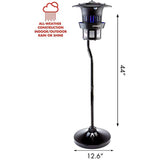 DynaTrap Insect Trap (DT1210), Pole Mount and Water Tray, 1/2 Acre, Bl, Black