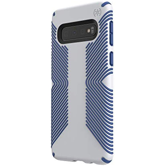 Speck Products Presidio Grip Samsung Galaxy S10 Case, Microchip Grey/Ballpoint Blue (124589-7569)