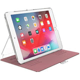 Speck Balance Folio Clear Case and Stand, Compatible with 9.7-inch iPad (2017/2018) iPad Air 2/iPad Air, Rose Gold Metallic/Clear