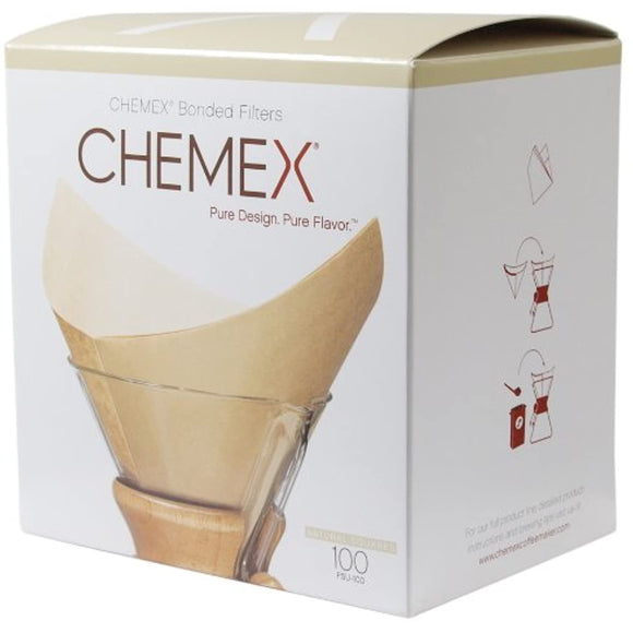 Chemex Bonded Filter - Natural Square - 100 ct - Exclusive Packaging