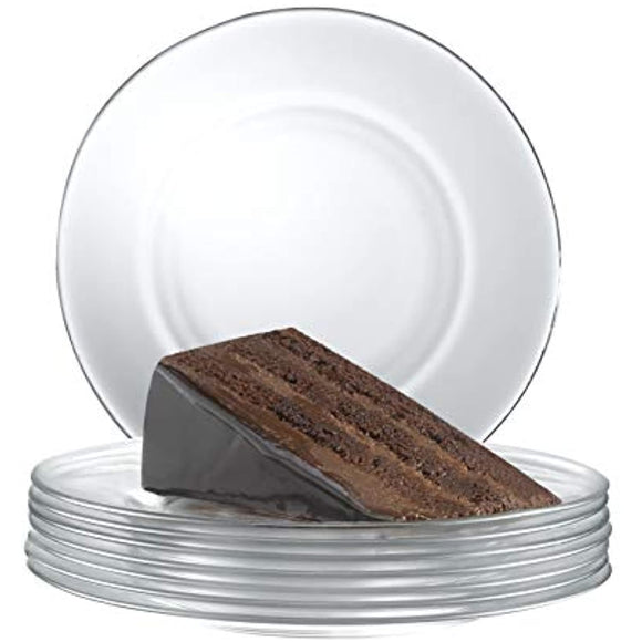 Clear Glass Dessert Plate [set of 12]