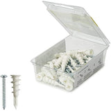 Small Mini #6 Plastic Self Drilling Drywall Anchors with Screws Kit