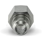 Flextron FTGF-38F38 Gas Connector Adapter Fitting with 3/8" Outer Diameter Flare Thread x 3/8" FIP, Uncoated, for Log & Space Connectors, Excellent Corrosion Resistance, Stainless Steel