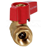 Flextron FTGV-01F01F-2 Gas Ball Valve with 1 In Fip x 1 In FIP Fitting for Gas Connectors With Quarter Turn Lever Handle, Brass Construction, Excellent Corrosion Resistance, CSA Approved (Pack of 2)